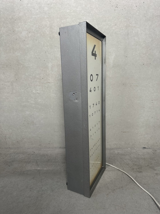 Image 1 of Vintage reading test - ophthalmologist's practice (wall lamp)