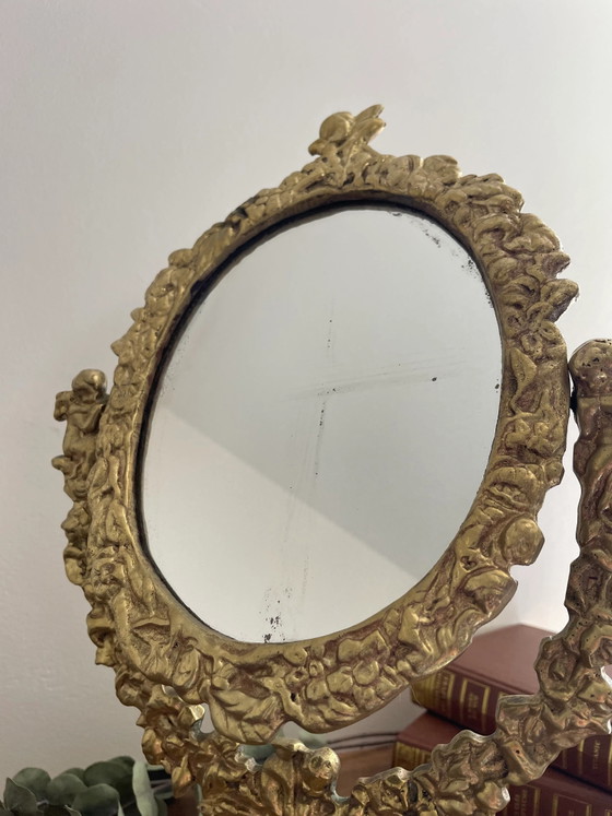 Specchio Inclinabile Autoportante Vintage in Bronzo – Bronze (photo 3 of 4)