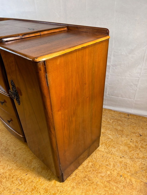 Image 1 of  Art Deco Cocktail Bar Sideboard aus Wurzelnussholz von Beautility 1930-1940