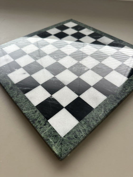 Image 1 of Marmeren schaakspel XL groot schaakset bord steen 