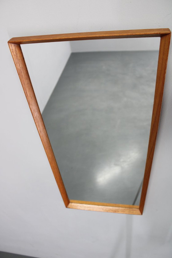 Image 1 of Miroir rectangulaire en teck danois des années 1960 par J. Holmer-Hansen