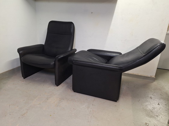 Image 1 of 2 pezzi Poltrone De sede in pelle nera ds-50