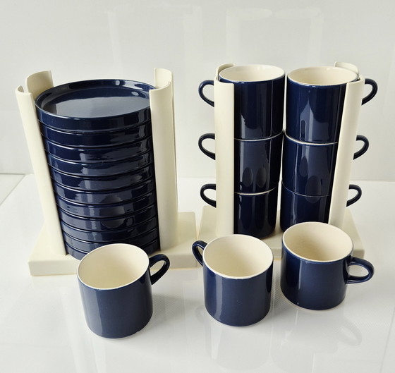 Image 1 of Melitta Service Stockholm blue + cobalt flower 56 pieces