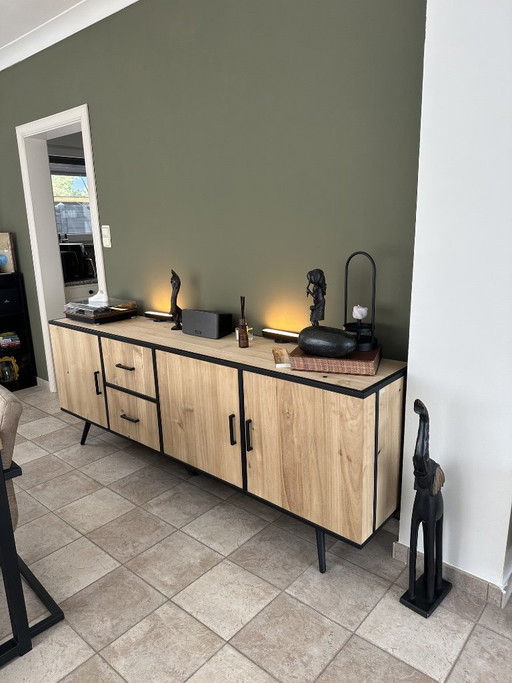 Credenza Xooon Kinna 220 cm — Legno di tram affumicato – dressoirs, Wood