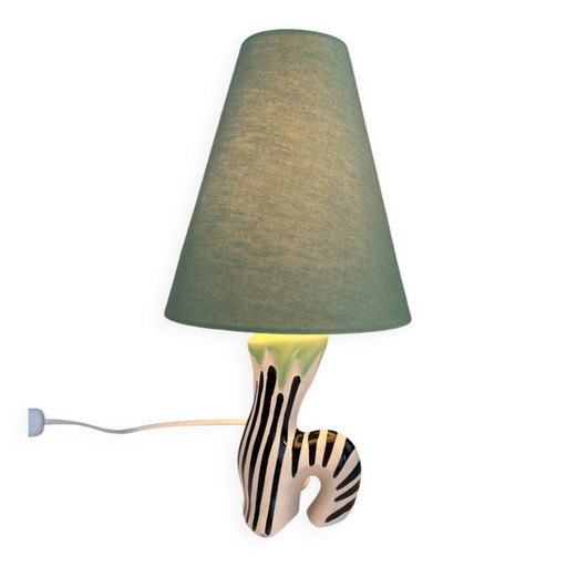 Vintage zebra lamp