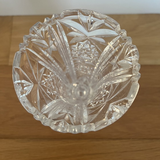 Vintage Brilliant Cut Vase – Glass (photo 4 of 6)