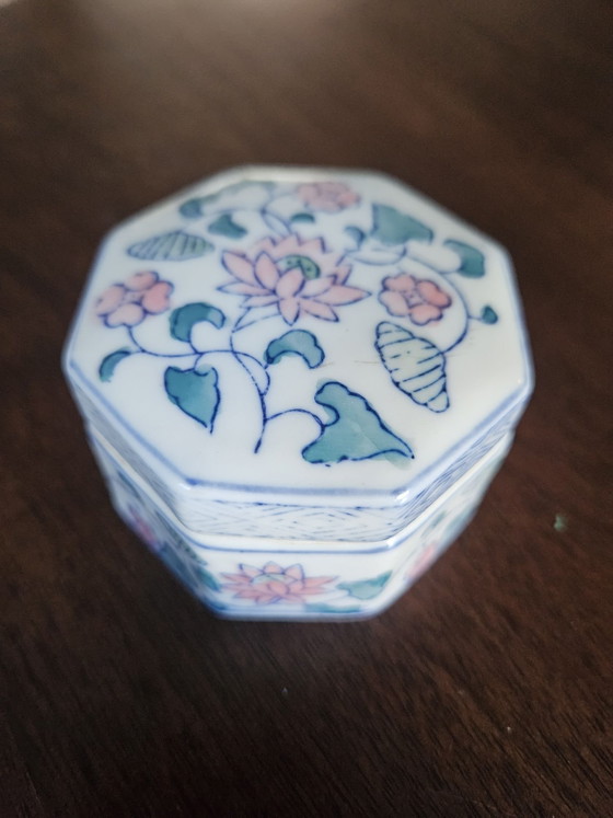 Boîte vintage, Objets déco, Porcelaine, Bleu (photo 5 sur 5)