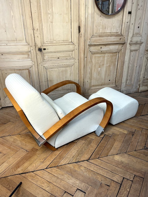 Armchair and footrest model "Casablanca" by Jaime Tresserra