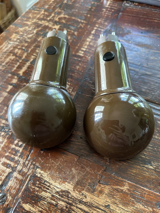 Bendt Hansen DL Lampes à poser danoises 2x 70s Brown