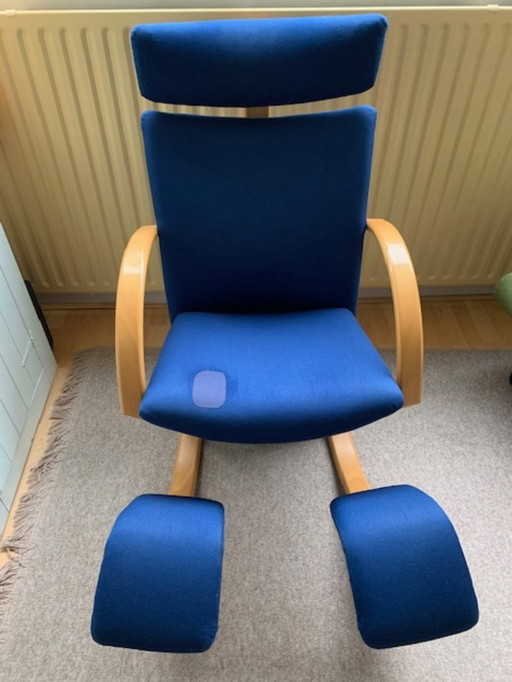 Fauteuil design Duo Balans par Stokke/Varier coloris bleu