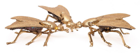 Set van 3 gouden vliegenasbakken – Decoratieve objecten, Metal, Gold (photo 8 of 8)
