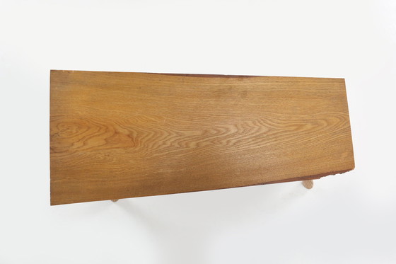 Image 1 of Brutalist Tree Trunk Coffee Table in Solid Oak, Ca. 1950
