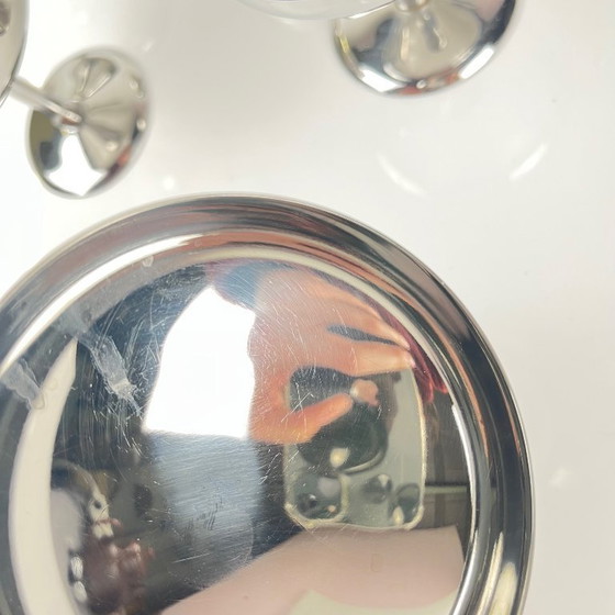 Image 1 of Set of 6 stainless steel ice cream cups, modern design