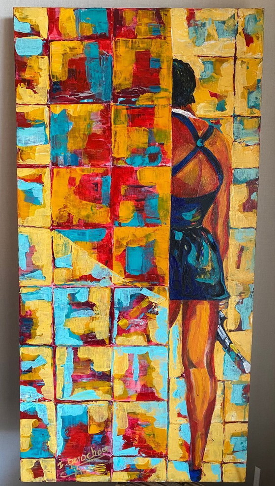 Image 1 of Contemporary 3D Acrylic Painting – Nikita Luc Besson – 40x80 cm