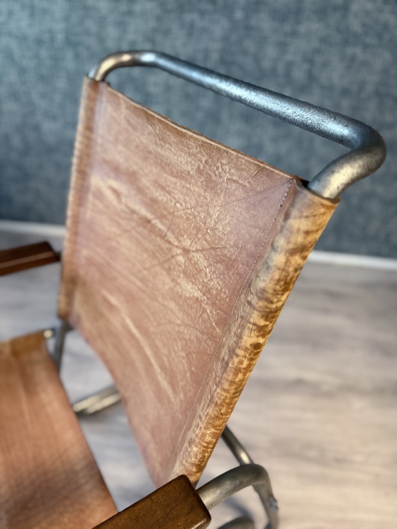 Image 1 of Vroege Bauhaus fauteuil met hoge rugleuning Veha, Den Haag, jaren 30