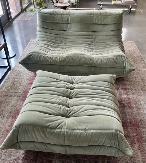 Togo Ligne Roset 2 zits+poef