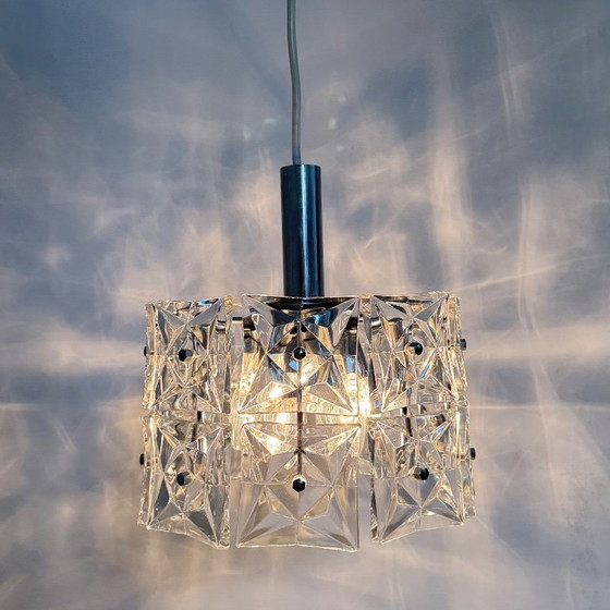 Lampada a sospensione in plexiglass, cromo, Kinkeldey, Lampade a sospensione, Trasparente, Space Age (foto 7 di 11)