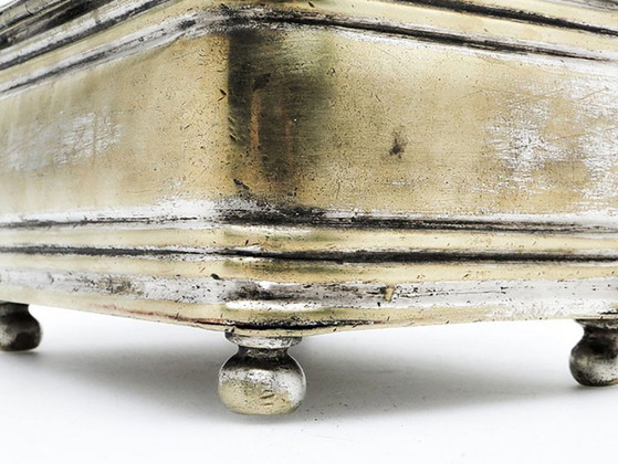 Plated Brass Sugar Bowl From Henneberg Brothers, Warsaw, Poland, 19th Century – Table accessories, Silver (photo 5 of 13)