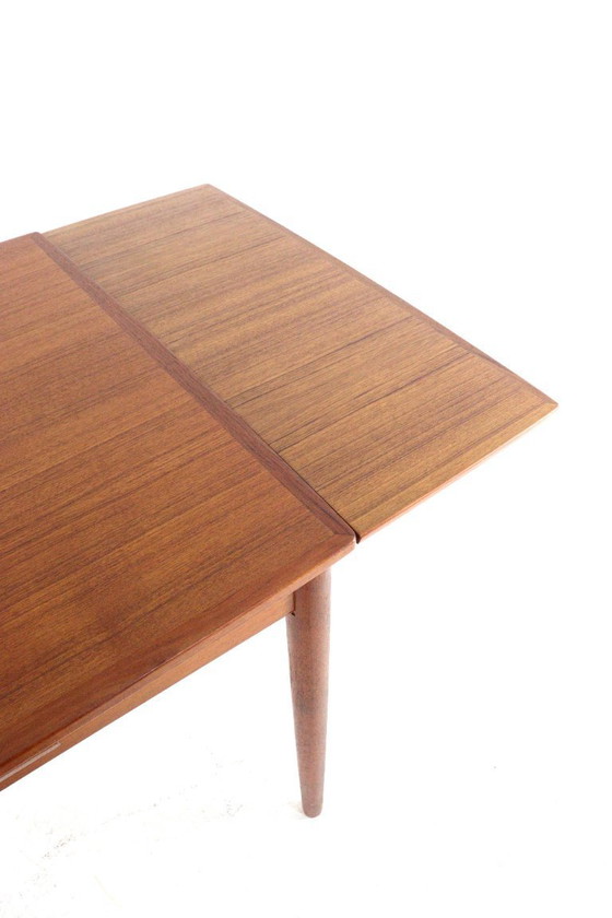 Image 1 of Compact Poul Hundevad for Hundevad & Co extendable dining table vintage