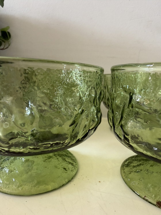 Ensemble de 4 coupes en verre italiennes vintage – Verres et carafes, Glass (photo 5 of 6)