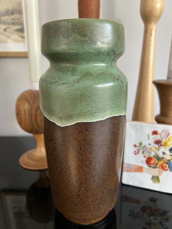 Image 1 of Vaso Germania Ovest 30418 vintage verde marrone