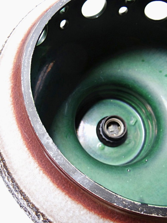 Paar Große Herda Emaillierte Keramik Pendelleuchten, 1970er Jahre – Ceramic (photo 9 of 13)