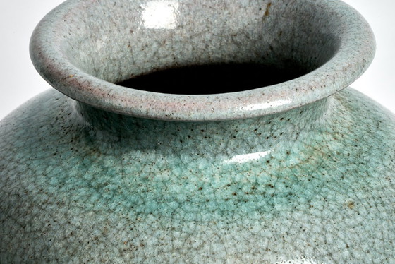 Image 1 of Raro jarrón de suelo de cerámica craquelada de gran tamaño para Karlsruhe Majolica