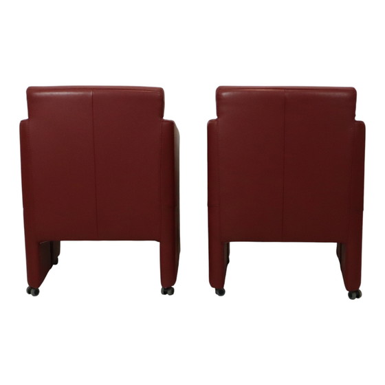 Image 1 of Vintage Couple Red Seats Armchairs