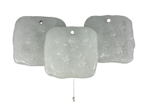 60s 70s ice glass wall lamp Wall lamp by J.T. Kalmar Austria Design