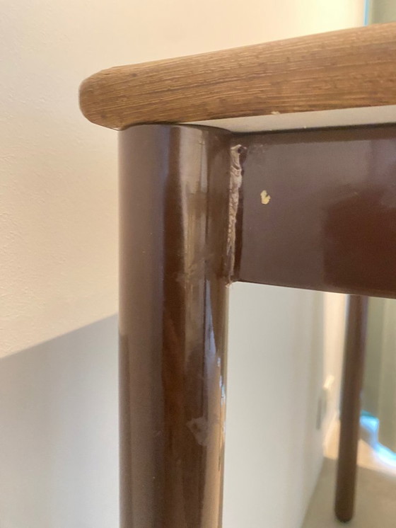 Image 1 of Table d'écolier Elco vintage avec structure en acier et tiroir – vers 1965