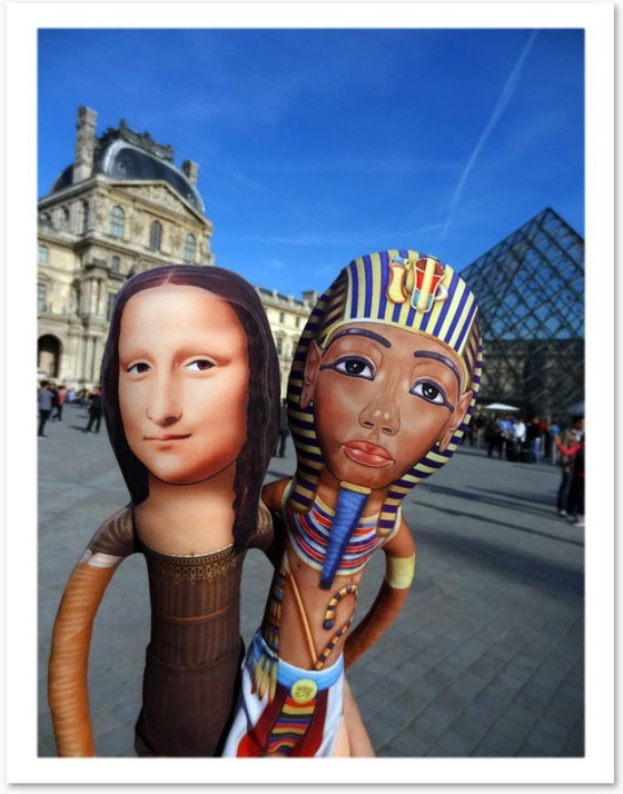 Image 1 of Scultura artistica della Monna Lisa | Oggetto d'arte ispirato al Rinascimento | Pezzo d'arredo contemporaneo