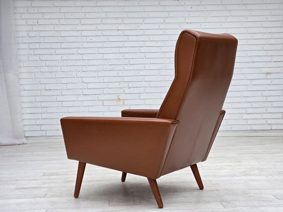 Image 1 of Poltrona danese con schienale alto, anni '70, di Vejen Polstermøbelfabrik, condizioni originali.