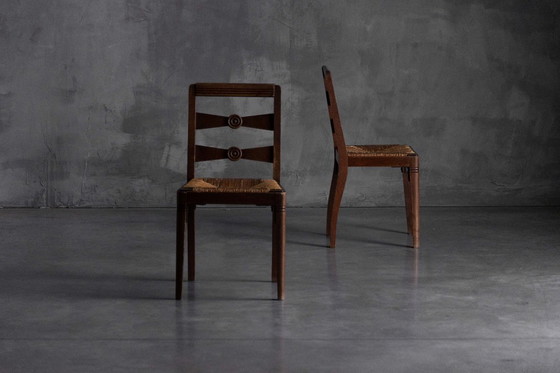 Image 1 of Sedie da pranzo Art Déco di Charles Dudouyt, Francia, anni '40