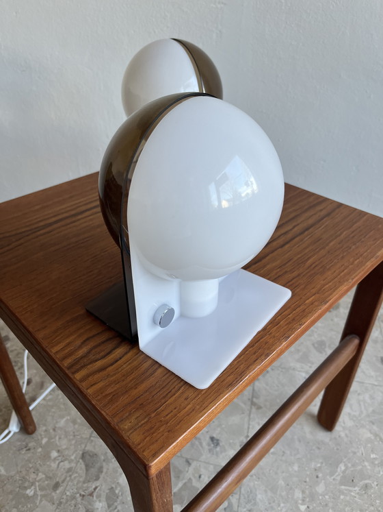 Image 1 of 2 lámparas de mesa originales “Harvey Guzzini Sirio 1970”