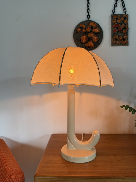 Vintage Ceramic ‘Umbrella’ Table Lamp ‘80 – Metal (photo 6 of 8)