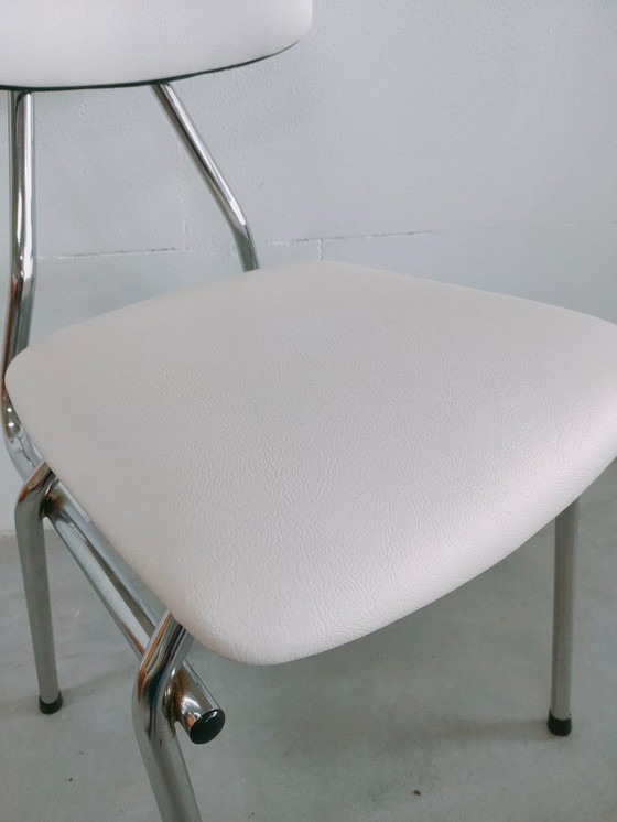 Image 1 of sedia da pranzo vintage anni '60 in tubolare, sedia laterale