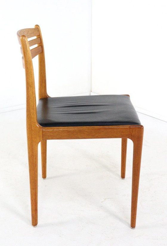 Image 1 of Ensemble de 5 + 1 chaises vintage danoises