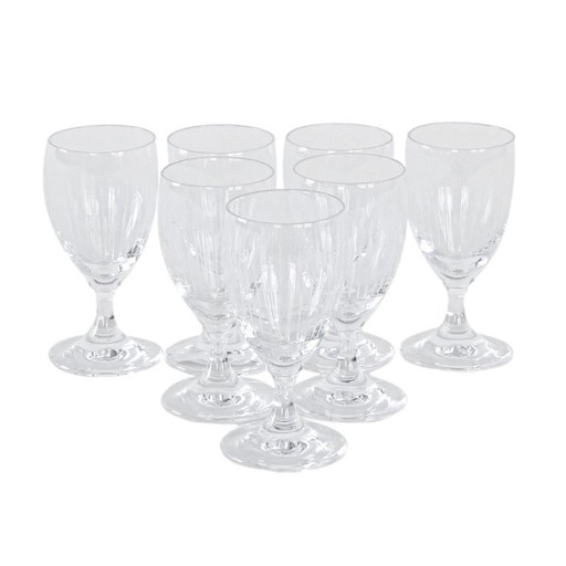 Set of crystal glasses, Danish design, 1970s, manufactured in Denmark