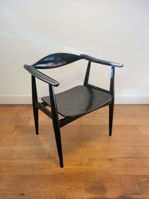Vintage CH35 stoel van Hans J. Wegner voor Carl Hansen 1959