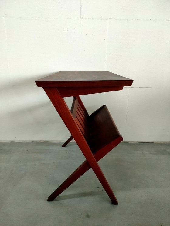 Image 1 of Vintage 1950s/60s book table side table magazine table (Van Teeffelen style)