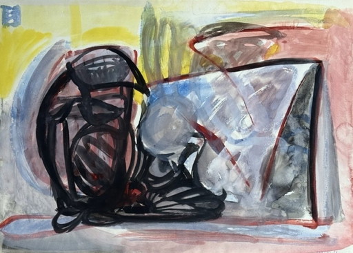Marcus de Vestele - Magnificent abstract painting from 1976 - Cobra