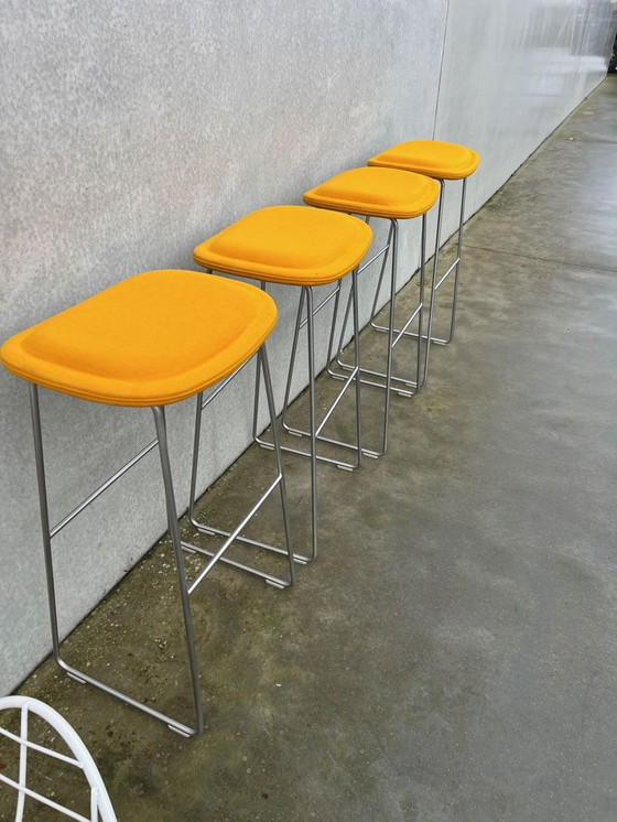 Image 1 of 4x Cappellini Hi Pad Stool Yellow