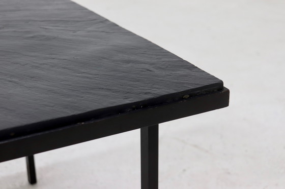 Image 1 of Vintage Steel And Slate Coffee Table 