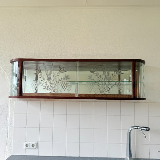 Hanging display cabinet in Art Deco style