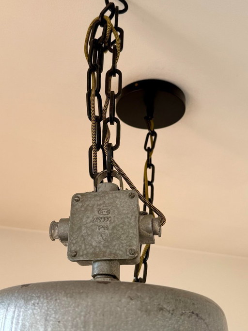 Industrial factory lamp from Poland - 1970s