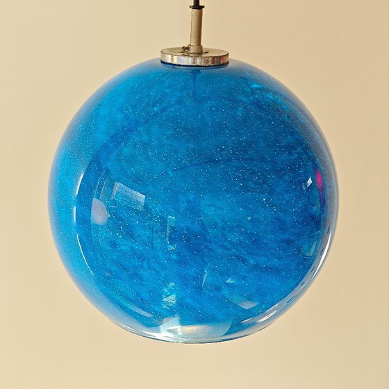 Image 1 of Vintage Peill & Putzler Galaxy Blue hanglamp