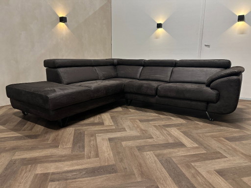Henders&Hazel Ecksofa, Dunkelbraun, 261 x 235 cm – Henders & Hazel, hoekbanken, Textile