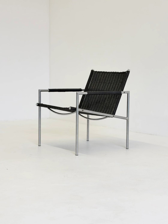 Martin Visser SZ 01 Armchair for Spectrum in Black – Metal, Mid Century Modern (photo 8 of 9)