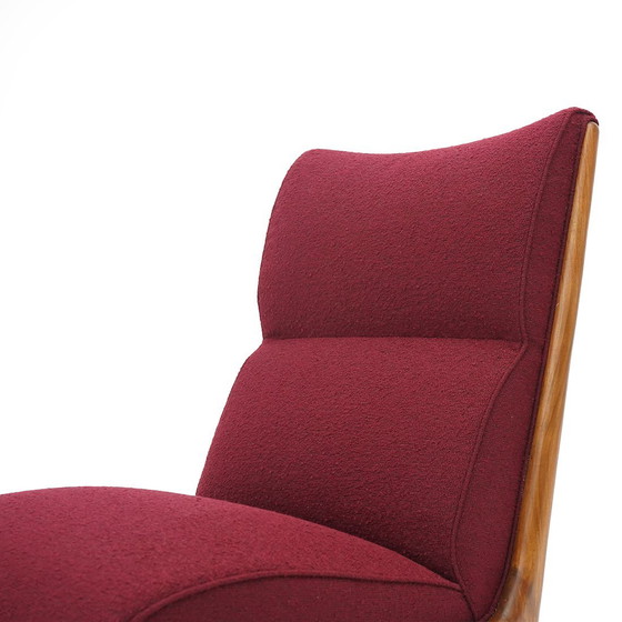 Image 1 of Paire de fauteuils en bois et bouclette, années 1940