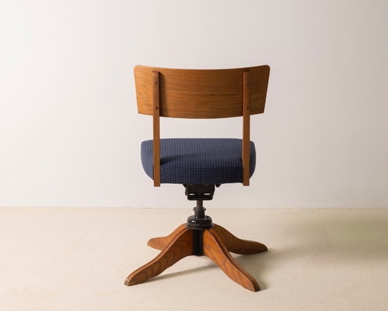 Image 1 of 1930s Swedish Oak Swivel Office Chair by SMV